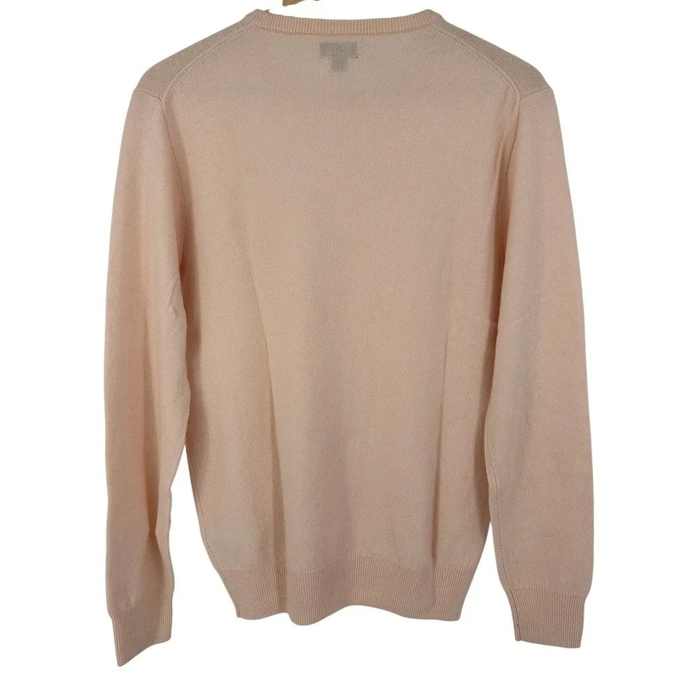J.Crew Men's 100% Cashmere Crewneck Sweater Pale Pink Size S J6384